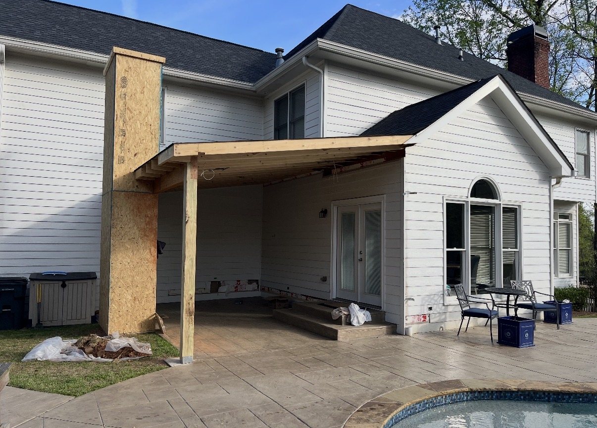 Porch Extension During Framing