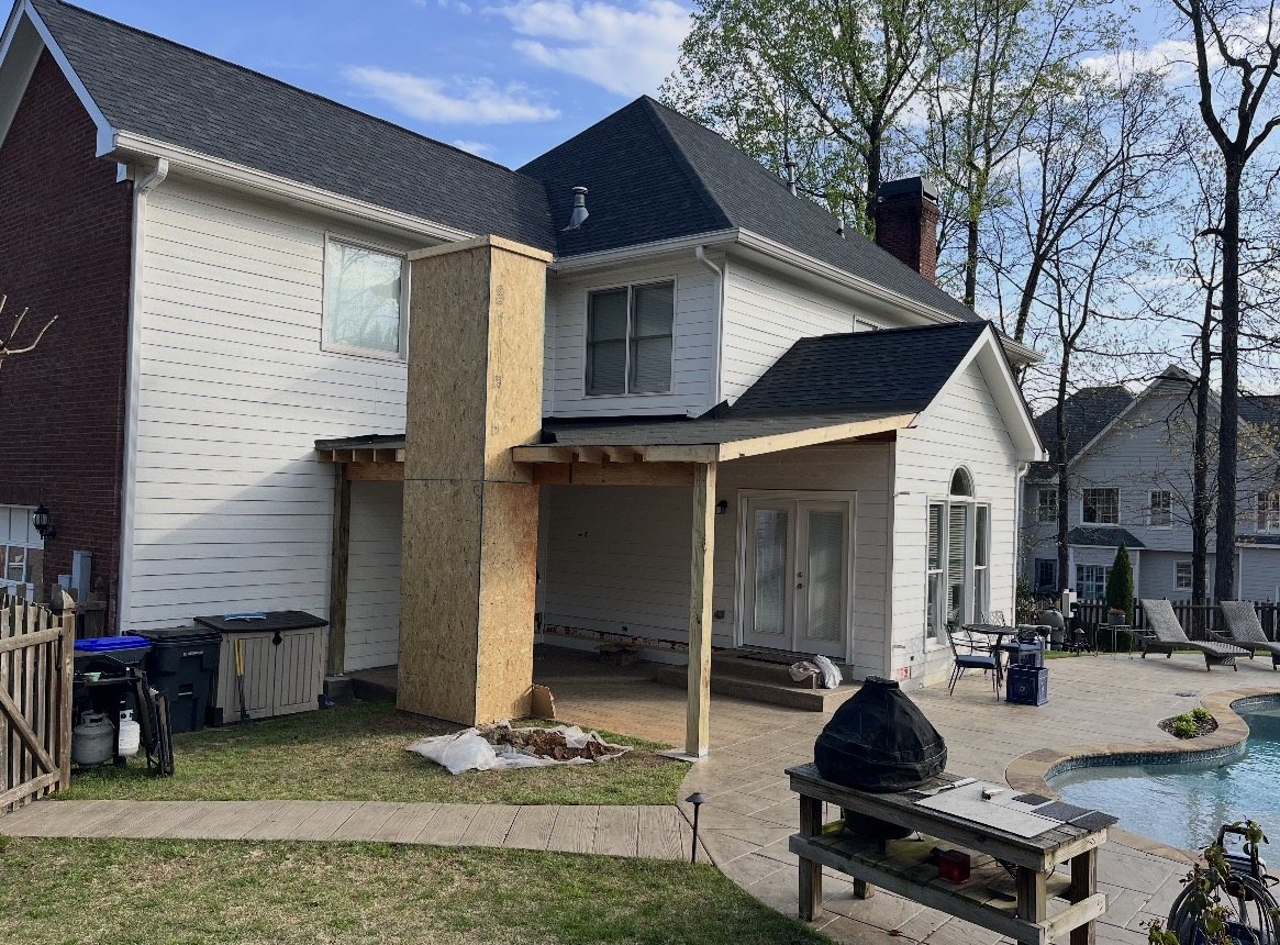 Porch Extension During Framing