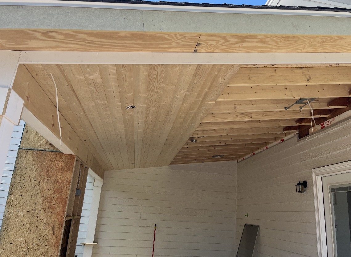 Porch Extension During Ceiling Install